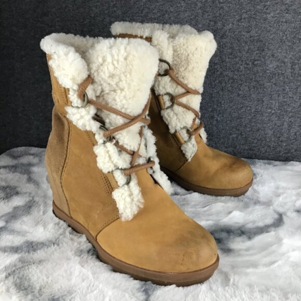 Sorel Women’s Joan of Arctic 2‎ Wedge Shearling Waterproof Snow Boot Size 8.5 - Picture 2 of 10